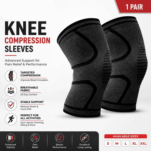 Knee support compression - 2x,