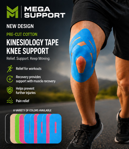 Precut kinesiology knee - precut,